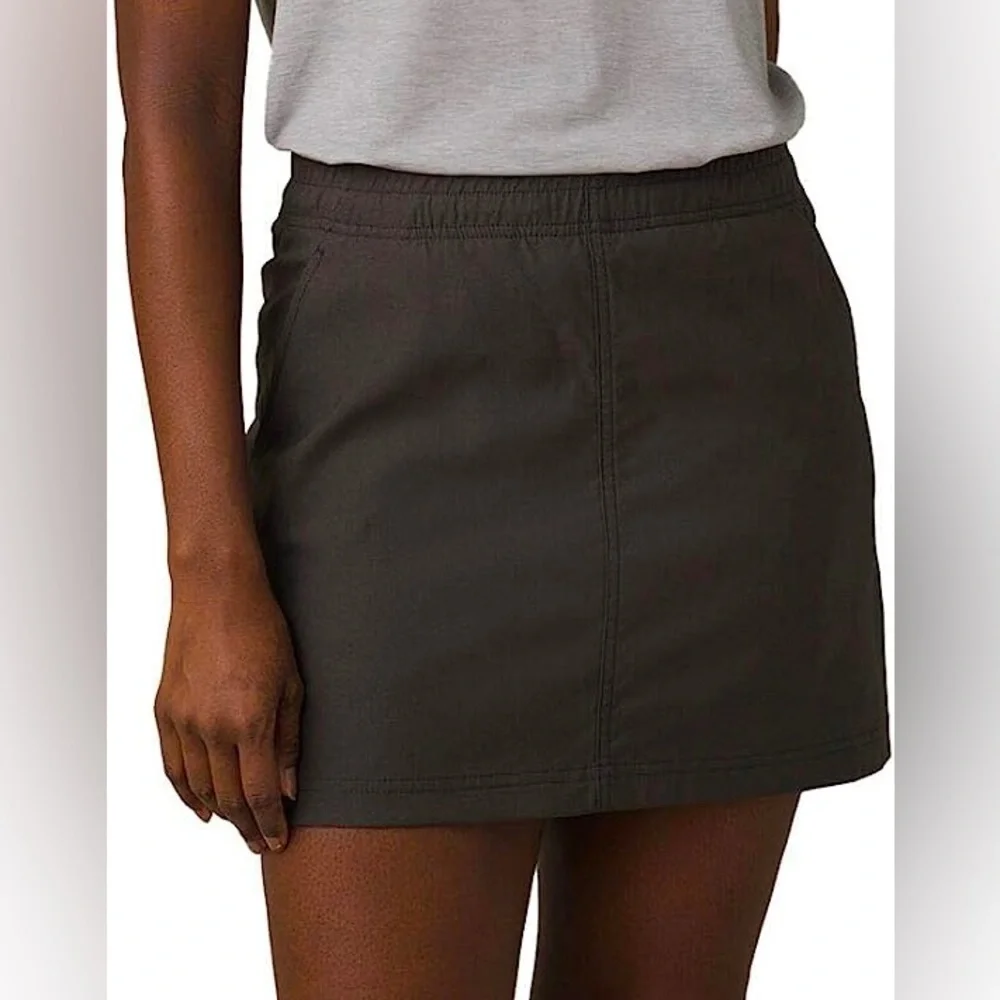 Prana Alana Skort Dark Iron Gray Athletic Skirt Summer Travel Athleisure XS